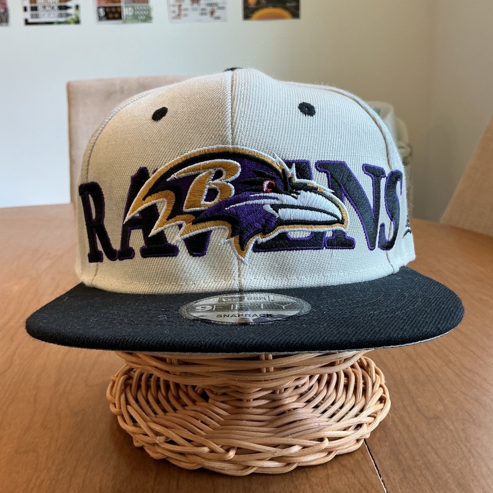 New Era Baltimore Ravens Snapback Hat Mens OSFM 9FIFTY Two Tone NFL Football Cap